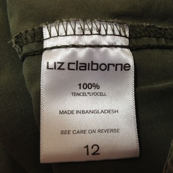 Vintage Womans Liz Claiborne Soft Tencel Brown Shorts Size 12 - Picture 4 of 8
